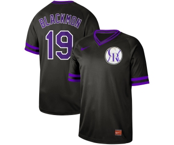 Men's Nike Colorado Rockies #19 Charlie Blackmon Black M&N MLB Jersey