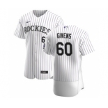Men's Nike Colorado Rockies #60 Mychal Givens White Home 2020 Authentic Player Baseball Jersey