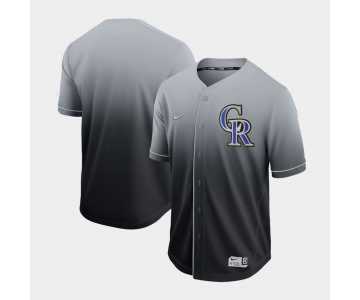 Men's Nike Colorado Rockies Blank Grey Drift Fashion MLB Jersey