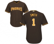 Men's Majestic San Diego Padres #1 Ozzie Smith Replica Brown Alternate Cool Base MLB Jersey Men's Majestic San Diego Padres #1 Ozzie Smith Replica Brown Alternate Cool Base MLB Jersey