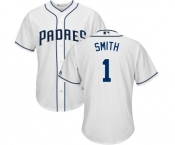 Men's Majestic San Diego Padres #1 Ozzie Smith Replica White Home Cool Base MLB Jersey Men's Majestic San Diego Padres #1 Ozzie Smith Replica White Home Cool Base MLB Jersey