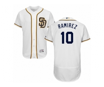 Men's Majestic San Diego Padres #10 Alexei Ramirez White Flexbase Authentic Collection MLB Jersey