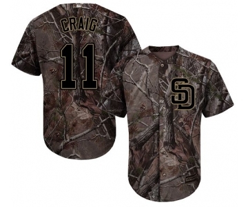 Men's Majestic San Diego Padres #11 Allen Craig Authentic Camo Realtree Collection Flex Base MLB Jersey