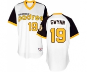 Men's Majestic San Diego Padres #19 Tony Gwynn Authentic White 1978 Turn Back The Clock MLB Jersey Men's Majestic San Diego Padres #19 Tony Gwynn Authentic White 1978 Turn Back The Clock MLB Jersey