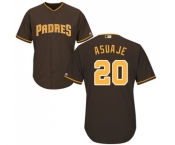 Men's Majestic San Diego Padres #20 Carlos Asuaje Replica Brown Alternate Cool Base MLB Jersey Men's Majestic San Diego Padres #20 Carlos Asuaje Replica Brown Alternate Cool Base MLB Jersey