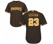 Men's Majestic San Diego Padres #23 Matt Szczur Replica Brown Alternate Cool Base MLB Jersey Men's Majestic San Diego Padres #23 Matt Szczur Replica Brown Alternate Cool Base MLB Jersey
