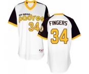 Men's Majestic San Diego Padres #34 Rollie Fingers Replica White 1978 Turn Back The Clock MLB Jersey Men's Majestic San Diego Padres #34 Rollie Fingers Replica White 1978 Turn Back The Clock MLB Jersey