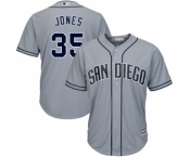 Men's Majestic San Diego Padres #35 Randy Jones Replica Grey Road Cool Base MLB Jersey Men's Majestic San Diego Padres #35 Randy Jones Replica Grey Road Cool Base MLB Jersey