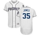 Men's Majestic San Diego Padres #35 Randy Jones White Home Flex Base Authentic Collection MLB Jersey Men's Majestic San Diego Padres #35 Randy Jones White Home Flex Base Authentic Collection MLB Jersey
