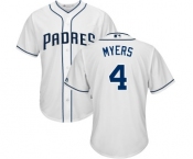 Men's Majestic San Diego Padres #4 Wil Myers Replica White Home Cool Base MLB Jersey Men's Majestic San Diego Padres #4 Wil Myers Replica White Home Cool Base MLB Jersey
