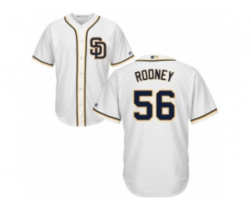 Men's Majestic San Diego Padres #56 Fernando Rodney Authentic White Home Cool Base MLB Jersey