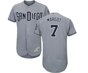 Men's Majestic San Diego Padres #7 Manuel Margot Authentic Grey Road Cool Base MLB Jersey