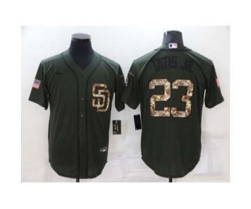 Men's Nike San Diego Padres #23 Fernando Tatis Jr.Green Game Salute to Service Baseball Jersey