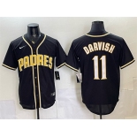 Men's San Diego Padres #11 Yu Darvish 2026 Fashion Replica Black Out Stitched Baseball Jersey