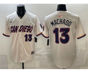 Men's San Diego Padres #13 Manny Machado Cream 2026 City Connect Stadium Stitched Baseball Jersey