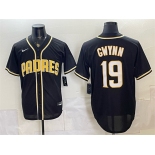Men's San Diego Padres #19 Tony Gwynn 2026 Fashion Replica Black Out Stitched Baseball Jersey Men's San Diego Padres #19 Tony Gwynn 2026 Fashion Replica Black Out Stitched Baseball Jersey