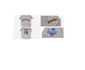 Men's San Diego Padres #19 Tony Gwynn Grey 1998 World Series Cool Base Jersey