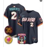 Men's San Diego Padres #2 Xander Bogaerts Black Obsidian 2026 City Connect Stadium Limited Stitched Baseball Jersey Men's San Diego Padres #2 Xander Bogaerts Black Obsidian 2026 City Connect Stadium Limited Stitched Baseball Jersey