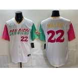 Men's San Diego Padres #22 Mason Miller 2022 White City Connect Cool Base Stitched Baseball Jersey Men's San Diego Padres #22 Mason Miller 2022 White City Connect Cool Base Stitched Baseball Jersey