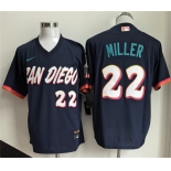 Men's San Diego Padres #22 Mason Miller Obsidian 2026 City Connect Stadium Stitched Baseball Jersey Men's San Diego Padres #22 Mason Miller Obsidian 2026 City Connect Stadium Stitched Baseball Jersey