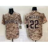 Men's San Diego Padres #22 Mason Miller Tan Camo Cool Base Stitched Baseball Jersey Men's San Diego Padres #22 Mason Miller Tan Camo Cool Base Stitched Baseball Jersey