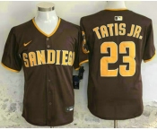 Men's San Diego Padres #23 Fernando Tatis Jr Brown Limited Stitched Jersey