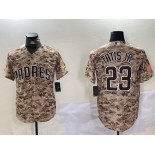 Men's San Diego Padres #23 Fernando Tatis Jr Camo Stitched Cool Base Nike Jersey