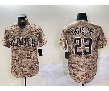 Men's San Diego Padres #23 Fernando Tatis Jr Camo Stitched Cool Base Nike Jerseys