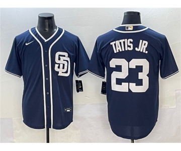 Men's San Diego Padres #23 Fernando Tatis Jr. Navy Cool Base Stitched Baseball Jersey