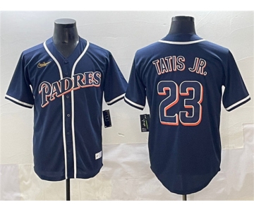 Men's San Diego Padres #23 Fernando Tatis Jr. Navy Stitched Baseball Jersey