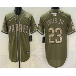 Men's San Diego Padres #23 Fernando Tatis Jr Olive 2026 Armed Forces Day Jersey Men's San Diego Padres #23 Fernando Tatis Jr Olive 2026 Armed Forces Day Jersey