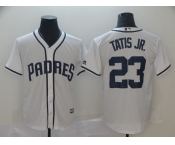 Men's San Diego Padres #23 Tatis JR. Replica White Home Cool Base MLB Jersey Men's San Diego Padres #23 Tatis JR. Replica White Home Cool Base MLB Jersey