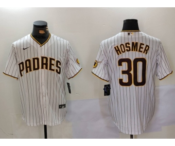Men's San Diego Padres #30 Eric Hosmer White Stitched Cool Base Nike Jersey