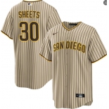 Mens San Diego Padres #30 Gavin Sheets Alternate Khaki Limited Jersey