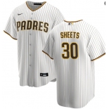 Mens San Diego Padres #30 Gavin Sheets Home White Limited Jersey