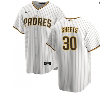 Mens San Diego Padres #30 Gavin Sheets Home White Limited Jersey