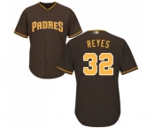 Men's San Diego Padres #32 Franmil Reyes Replica Brown Alternate Cool Base Baseball Jersey Men's San Diego Padres #32 Franmil Reyes Replica Brown Alternate Cool Base Baseball Jersey