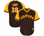 Men's San Diego Padres #38 Aaron Loup Replica Brown Alternate Cooperstown Cool Base Baseball Jersey Men's San Diego Padres #38 Aaron Loup Replica Brown Alternate Cooperstown Cool Base Baseball Jersey
