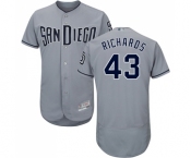 Men's San Diego Padres #43 Garrett Richards Authentic Grey Road Cool Base Baseball Jersey Men's San Diego Padres #43 Garrett Richards Authentic Grey Road Cool Base Baseball Jersey