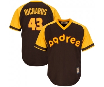 Men's San Diego Padres #43 Garrett Richards Replica Brown Alternate Cooperstown Cool Base Baseball Jersey