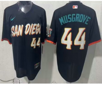Men's San Diego Padres #44 Joe Musgrove Black 2026 City Connect Stadium Jersey1