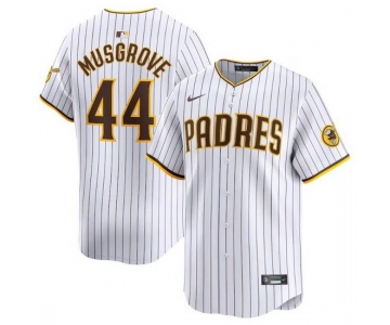 Men's San Diego Padres  #44 Joe Musgrove White 2024 Home Limited Stitched Baseball Jersey