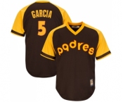 Men's San Diego Padres #5 Greg Garcia Replica Brown Alternate Cooperstown Cool Base Baseball Jersey Men's San Diego Padres #5 Greg Garcia Replica Brown Alternate Cooperstown Cool Base Baseball Jersey