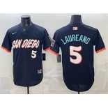 Men's San Diego Padres #5 Ramon Laureano Obsidian 2026 City Connect Stadium Stitched Baseball Jersey
