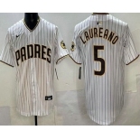 Men's San Diego Padres #5 Ramon Laureano White Limited Jersey Men's San Diego Padres #5 Ramon Laureano White Limited Jersey