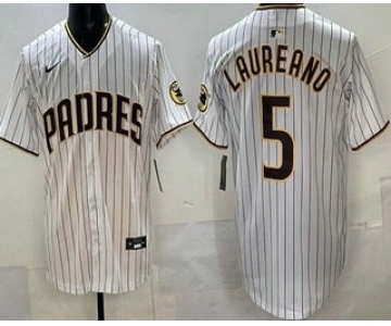 Men's San Diego Padres #5 Ramon Laureano White Limited Jersey
