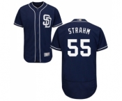 Men's San Diego Padres #55 Matt Strahm Navy Blue Alternate Flex Base Authentic Collection Baseball Jersey Men's San Diego Padres #55 Matt Strahm Navy Blue Alternate Flex Base Authentic Collection Baseball Jersey