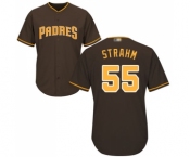 Men's San Diego Padres #55 Matt Strahm Replica Brown Alternate Cool Base Baseball Jersey Men's San Diego Padres #55 Matt Strahm Replica Brown Alternate Cool Base Baseball Jersey