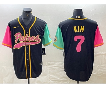 Men's San Diego Padres #7 Ha Seong Kim Black NEW 2023 City Connect Cool Base Stitched Jerseys