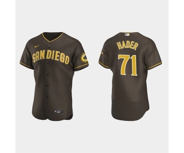 Mens San Diego Padres #71 Josh Hader Brown Road Player FlexBase Jersey
